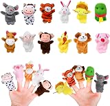 Gukasxi 12Pcs Mini Plush Animal Finger Puppets 12 Styles Kids Toys view 1