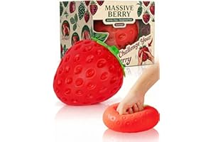 Squishy Squeeze Strawberry Giant Jumbo Big 5 Inch Slow Rising Stress Ball, Realistic Fruit Squeeze Toy for Relief, Adults Kid