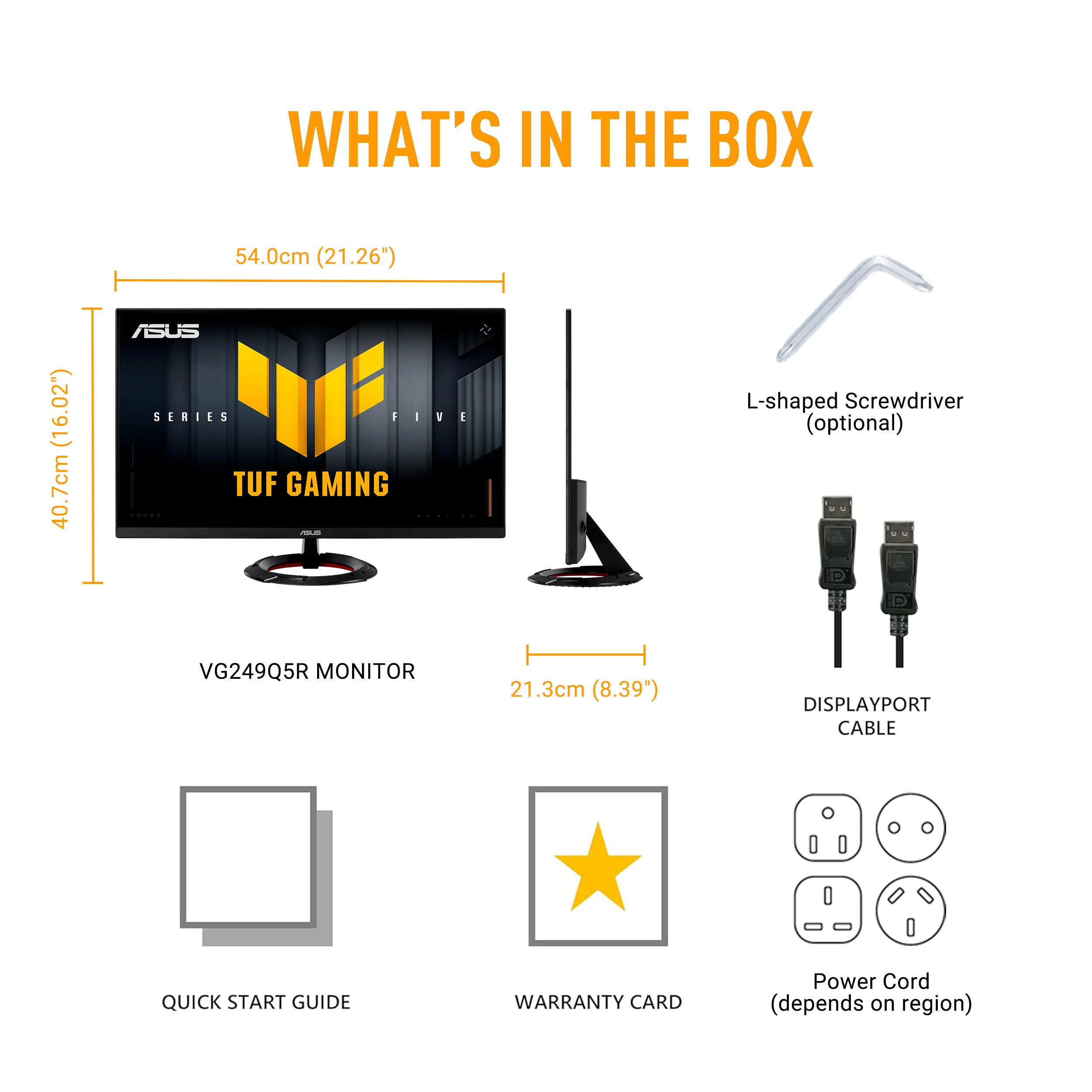 ASUS TUF Gaming VG249Q5R 24 Zoll Full HD Monitor (200 Hz, 0.3ms GtG, FreeSync Premium, Adaptive Sync, ELMB, GameFast Input, HDR10, Fast-IPS Panel, 16:9, 1920x1080, DisplayPort, HDMI, Speaker) 8