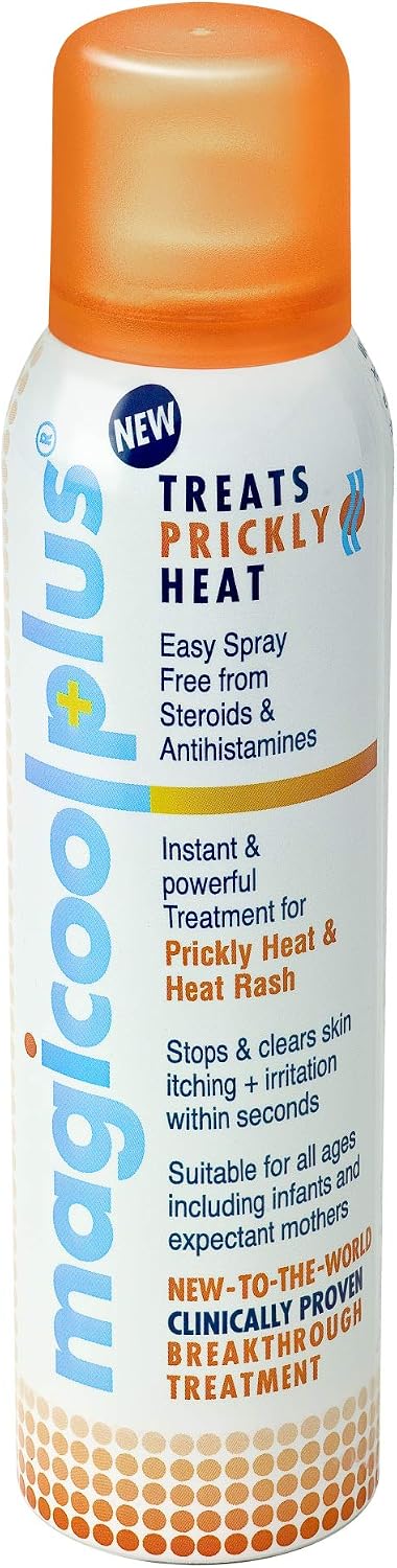Magicool Plus Prickly Heat Spray 150ml, White, 150 ml (Pack of 1)