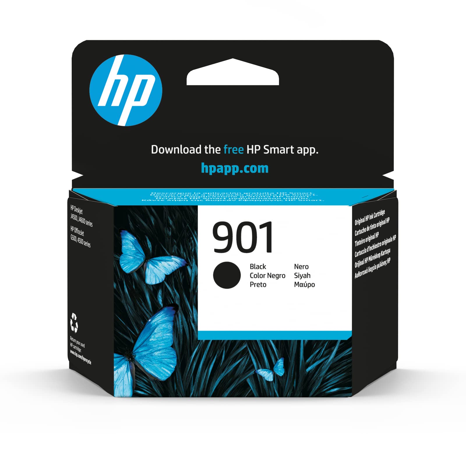 HP CC653AE 901 Original Ink Cartridge, Black, Single Pack