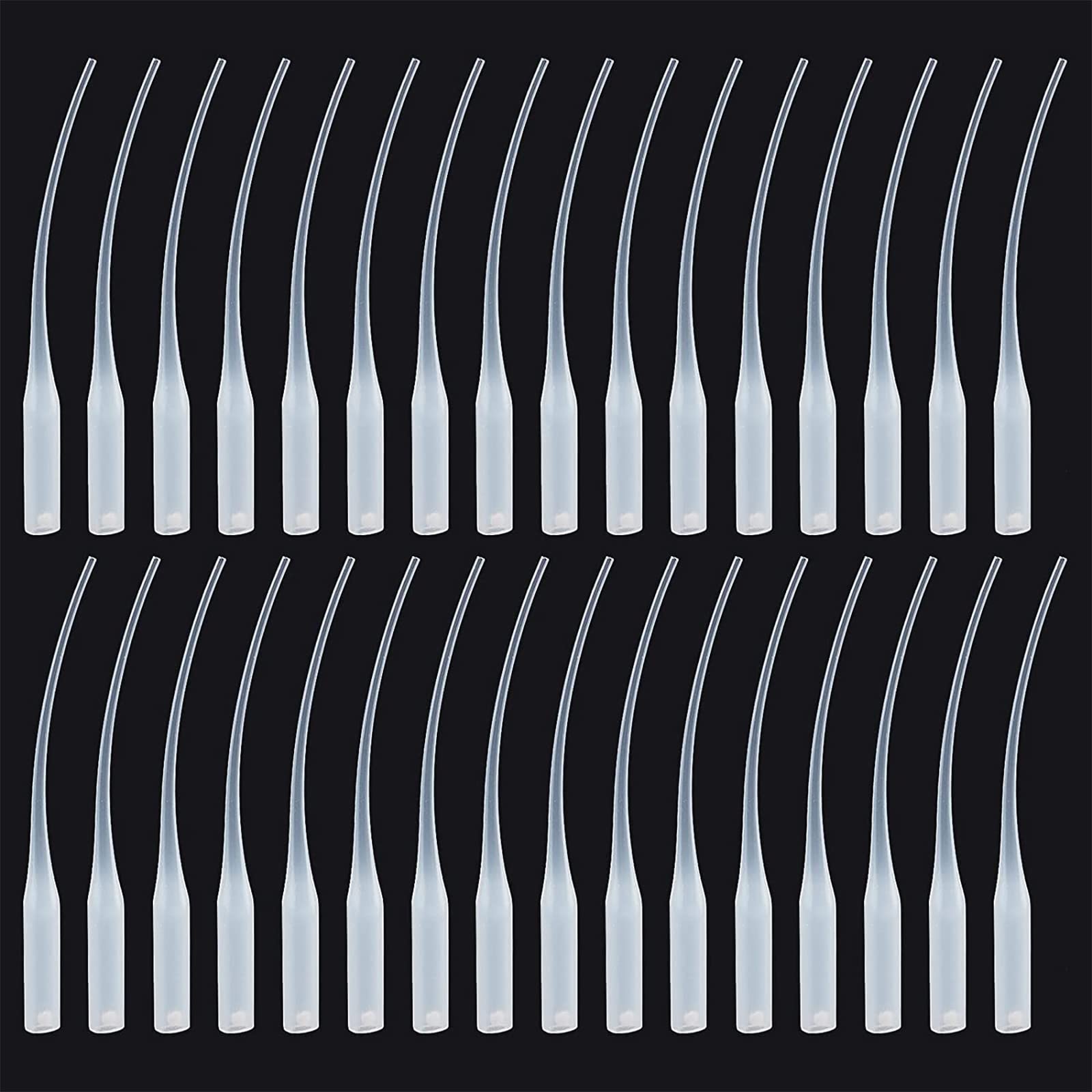 PH PandaHall Glue Tips, 100pcs Plastic Glue Micro-Tips Glues Extender Precision Applicator for Precision Crafts Arts Crafts Hobby Projects Guitar Fret Slot Dispensing Adhesive Dispensers