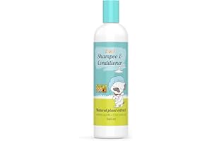 HAPPY POOCH Smiley Pooch 2 in 1 Dog Shampoo & Conditioner | Natural Plant Extract | Made with Amino Acids and Coconut Oil | 19 oz
