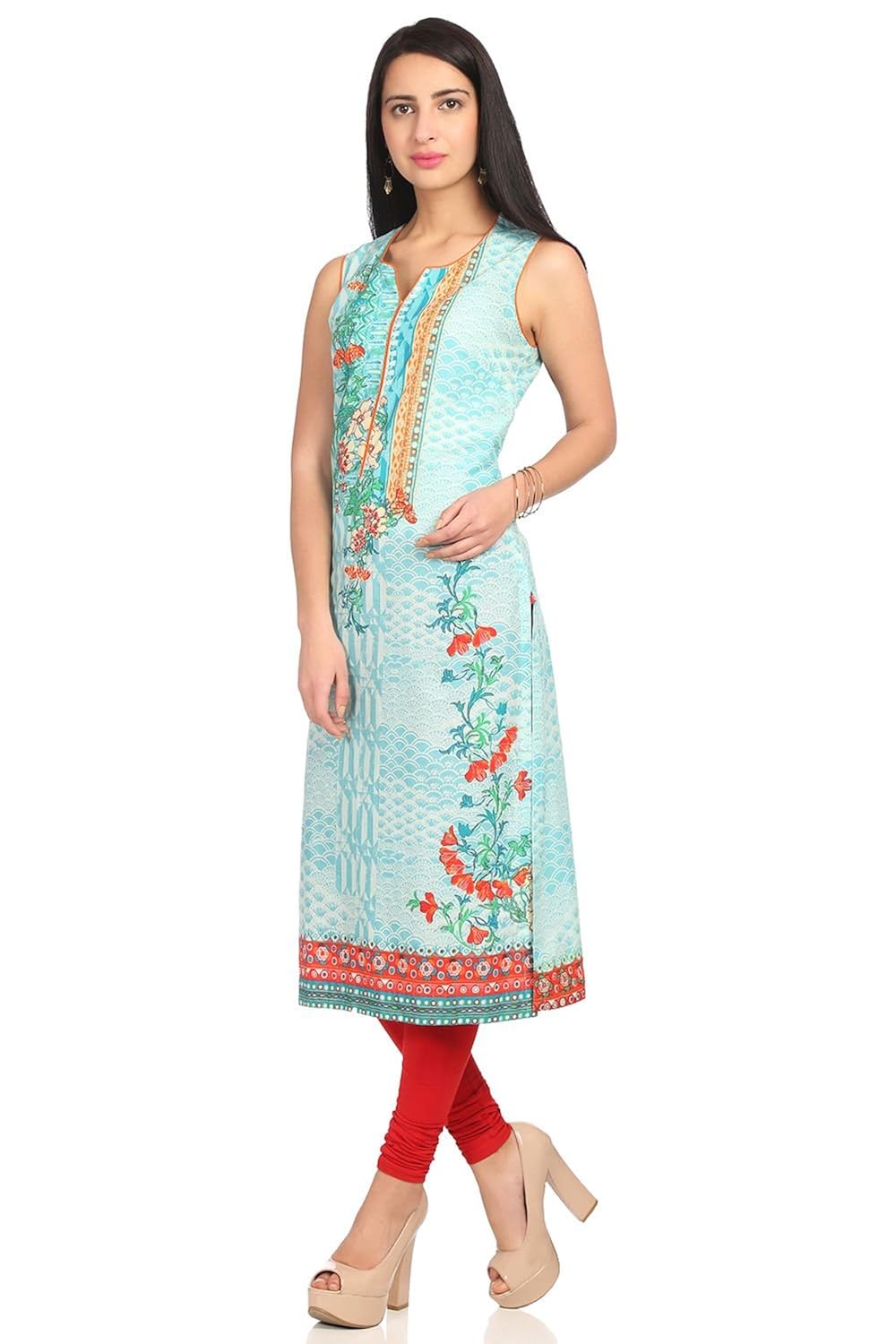 biba women's straight kurta