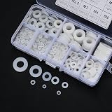 ZWFSDM 650 Pcs Nylon Washers Assorted M2/M2.5/M3/M4/M5/M6/M8/M10 White view 4
