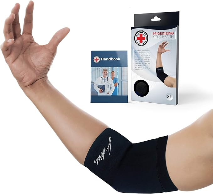 Doctor Developed Copper Elbow Support Compression Sleeve and Doctor