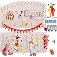 Circus Fondant Silicone Molds 2Pcs, Clown Elephant Chocolate Molds, Theater Unicycle Kitchen Baking Mold for Birthday Cake De