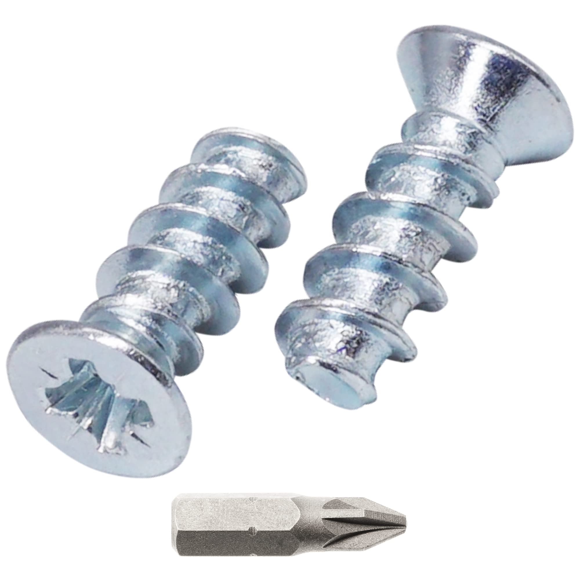 SKIR'CO (100 pcs) Zinc Plated Euro Screws 5.0 x 13 mm, Drawer Runner Screws, Flat Countersunk Head, Hinge Screws โ image 1