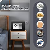 SINZUX 6.6L Digital Safe Steel Wall Safe 2 Keys 230x170x170mm Black view 7