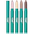 Erinde 4 Colors Eyeshadow Stick, Eye Brightener Stick, Shimmer Creamy Eye Shadow Makeup, Long Lasting Waterproof Glitter Highlighter Eye Liner Pencil Set