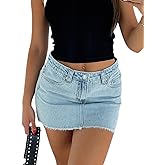 Deslimale Women's Stretch Denim Bodycon Mini Skirt