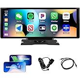 CAMECHO 10.26" Wireless Carplay Screen for Car, Portable Car Stereo with Wireless Apple Car Play Android Auto, HD Touchscreen