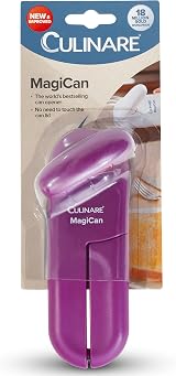 Culinare MagiCan Tin Opener Purple Plastic Stainless Steel Manual Grips view 2