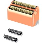 Replacement Heads Foil &amp; Cutters Compatible with BaBylissPRO FXFS2 Shaver | 1 pack Rose Gold Replacement Blades Compatible with BaBylissPRO Barberology Double Foil Shaver