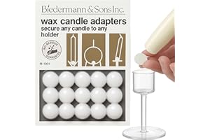 Biedermann & Sons Reusable Secure-Hold Wax Dots Candle Adapter – Universal Fit for All Candle Types, No Residue (Set of 30)