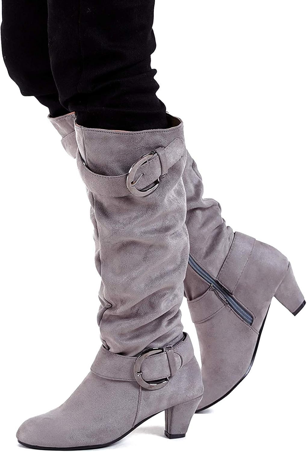 MORNISN Suede Knee High Boots for Women 