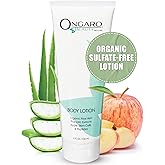 Ongaro Beauty Organic Body Lotion - Body Moisturizer Skin Lotion, Probiotic Lotion w/Aloe Vera, Cocoa Butter, Hyaluronic Acid, Shea Butter & Vitamin E, Lightweight, All Skin Types 8fl oz