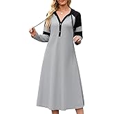 Hoodie Dress for Women Fall Winter Button Waffle Knit Long Sleeve Sweatshirts Dresses Color Block A Line Midi Dress