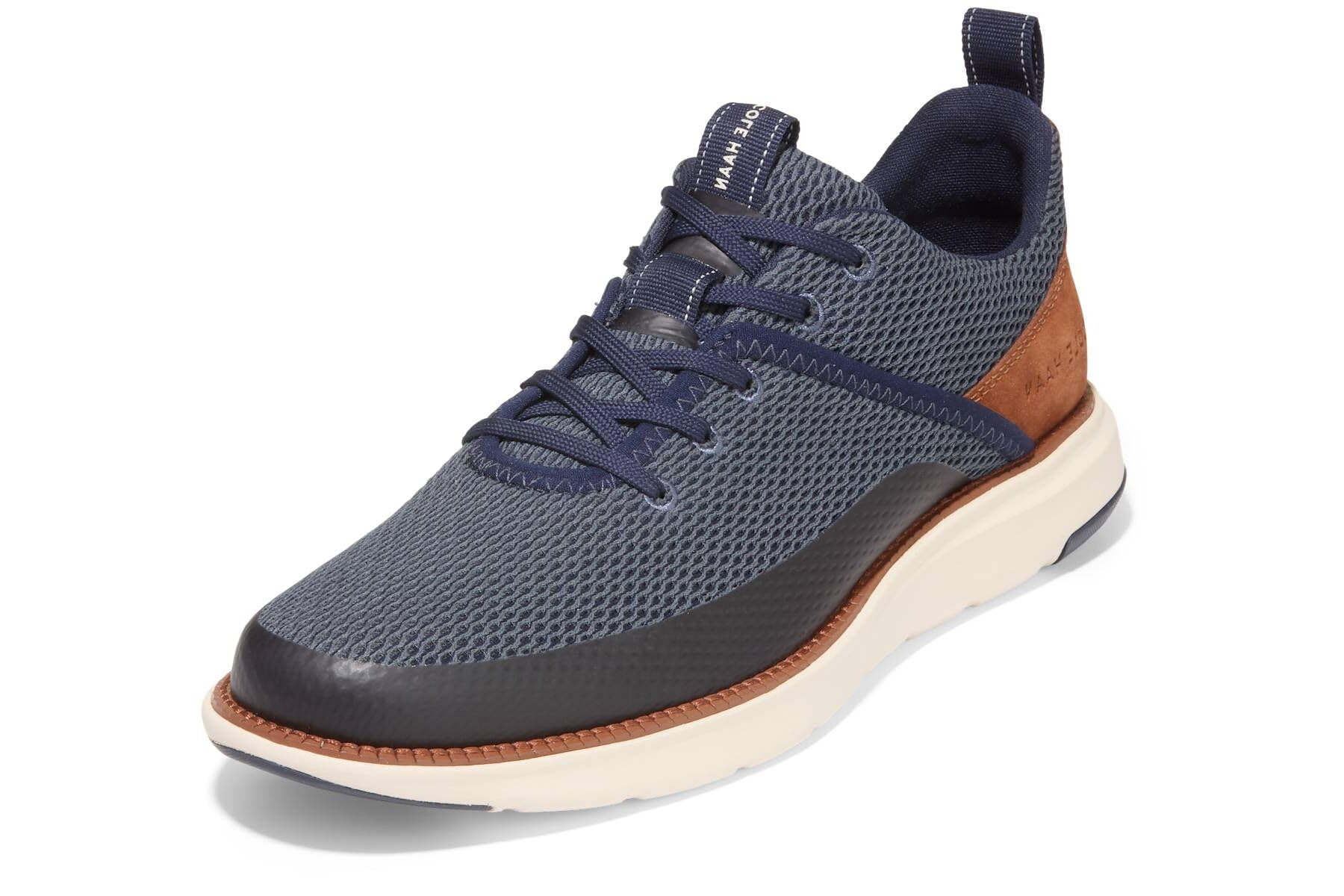 Cole Haan Men's Shoes - Grand Atlantic Sneaker, Marine Blue/British Tan, 8.5-W US Image