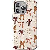 Casely iPhone 16 Pro Max Case | Fall Girlie | Pumpkin Spice Bows | Bold Protective Design | MagSafe Compatible Design