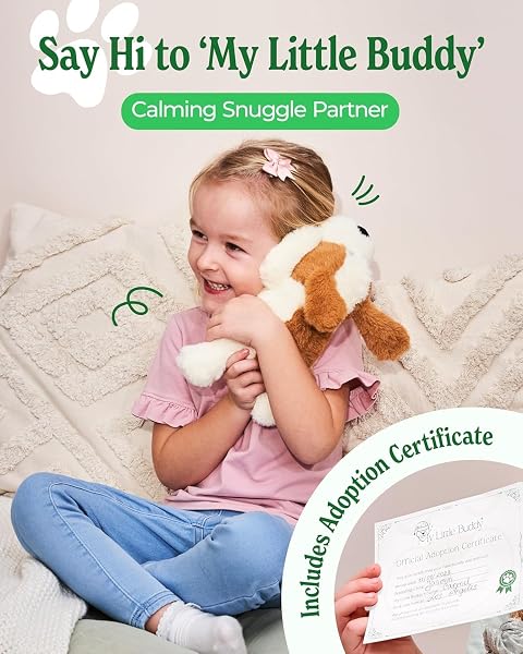 MY LITTLE BUDDY HEATABLE WEIGHTED PLUSH PUPPY DOG – COZY COMFORT & SECURITY, SOOTHING STUFFED ANIMAL FOR KIDS & TODDLERS, COMPACT 1.5 LBS – PERFECT FOR CUDDLES!