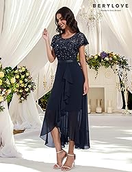 BeryLove Sequin Formal Dresses for Women Flutter
