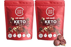ChipMonk Keto Cookie Bites – Delicious, Low Carb, Diabetic Friendly, 1g Net Carb, Gluten Free, Sugar Free Keto Bites Sweetened with Allulose & Monk Fruit (Red Velvet Brownie, 2 Pouches (16 Bites))