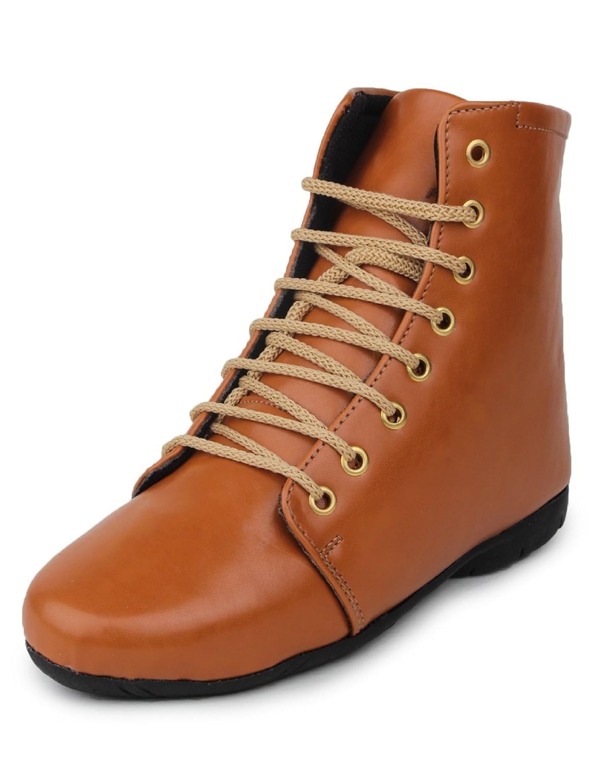 meriggiare women synthetic tan boots