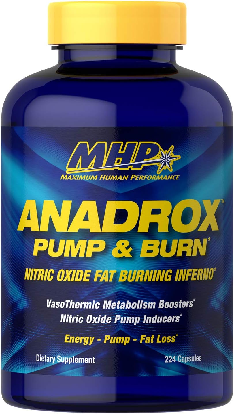MHP Anadrox Pump & Burn, Nitric Oxide Fat Burning Inferno, 224 capsules: Health & Personal Care