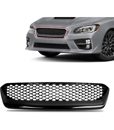 Amazon.com: PartsFlow Chrome Trim Front Upper Grill Glossy Black
