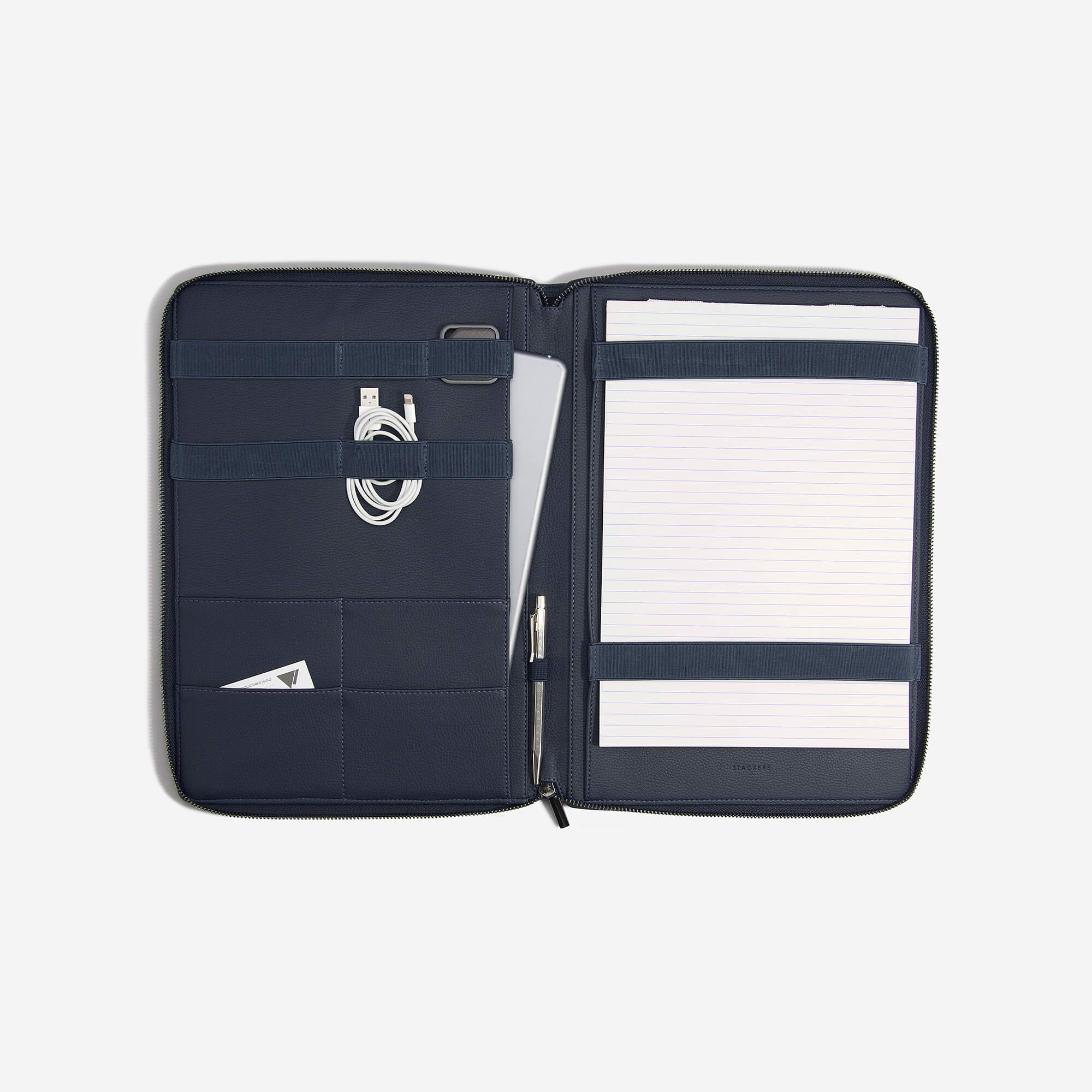 Stackers Navy Blue A4 Document Folder