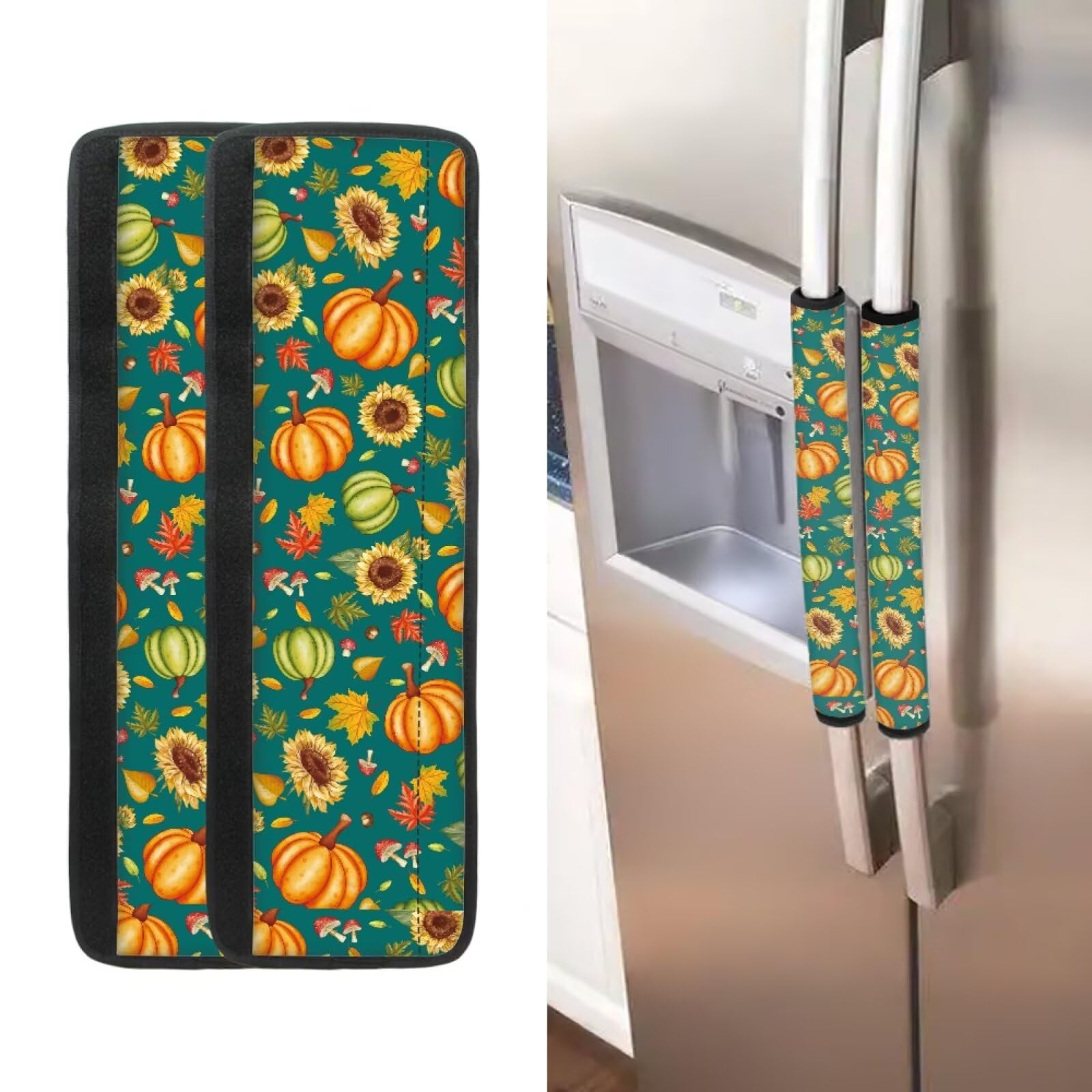 ASQVTIFE Fall Pumpkins Refrigerator Door Handle