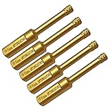 5PCS 6mm Dry Diamond Drill Bits 1/4" Tile Hole Saws