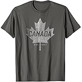 Canada Maple Leaf T-Shirt - Canada Est. 1867 Vintage Sport T-Shirt