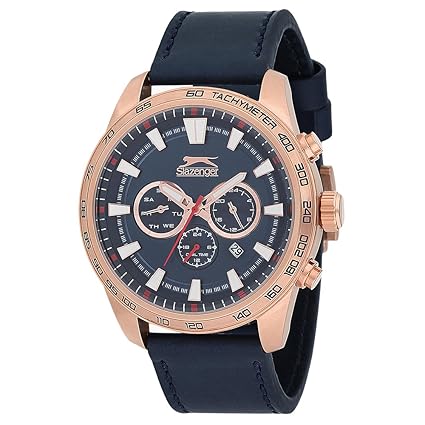 SLAZENGER Mens Chronograph Leather Watch-SL11330201