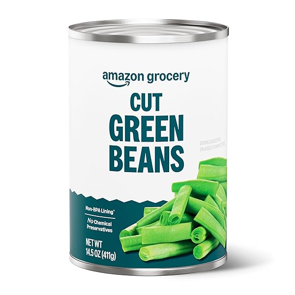 AMAZON GROCERY, CUT GREEN BEANS, 14.5 OZ