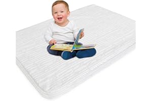 LUV4BABE Waterproof Pack and Play Mattress Topper 38" x 26" fits for Baby Trend & Graco & Pamo Babe Playard, Soft Memory Foam Waterproof Pack N Play Mattress Pad with Removable Jacquard Cover