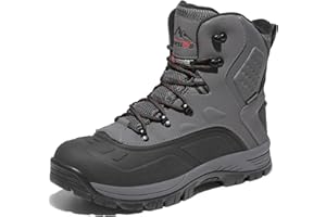 NORTIV 8 Men's Insulated Waterproof Winter Snow Boots Hiking Work Construction Shoes TUNDRA