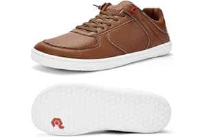 Pulltop Barefoot Wide Toe Box Shoes for Men - Minimalist Barefoot Dress Shoes Sneakers Zero Drop Slip on Walking Non Slip Shoes for Men