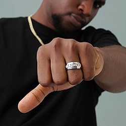 Men's Wedding Band Ring 2 Carat Round Lab Grown