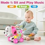 BQU 3-in-1 Musical Puppy Toy 6 12 18 Month Bilingual Educational Pink view 3