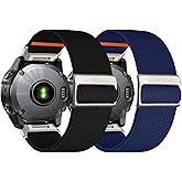 Chinber 26mm Nylon Stretchy Band for Garmin Fenix 6x/5x/7x Band, Soft Adjustable Smartwatch Bands for Garmin Fenix 5X Plus, Fenix 6X Pro,Fenix 3,Fenix 3 HR, Descent MK1/Mk2/ Mk2S,Enduro/Enduro 2
