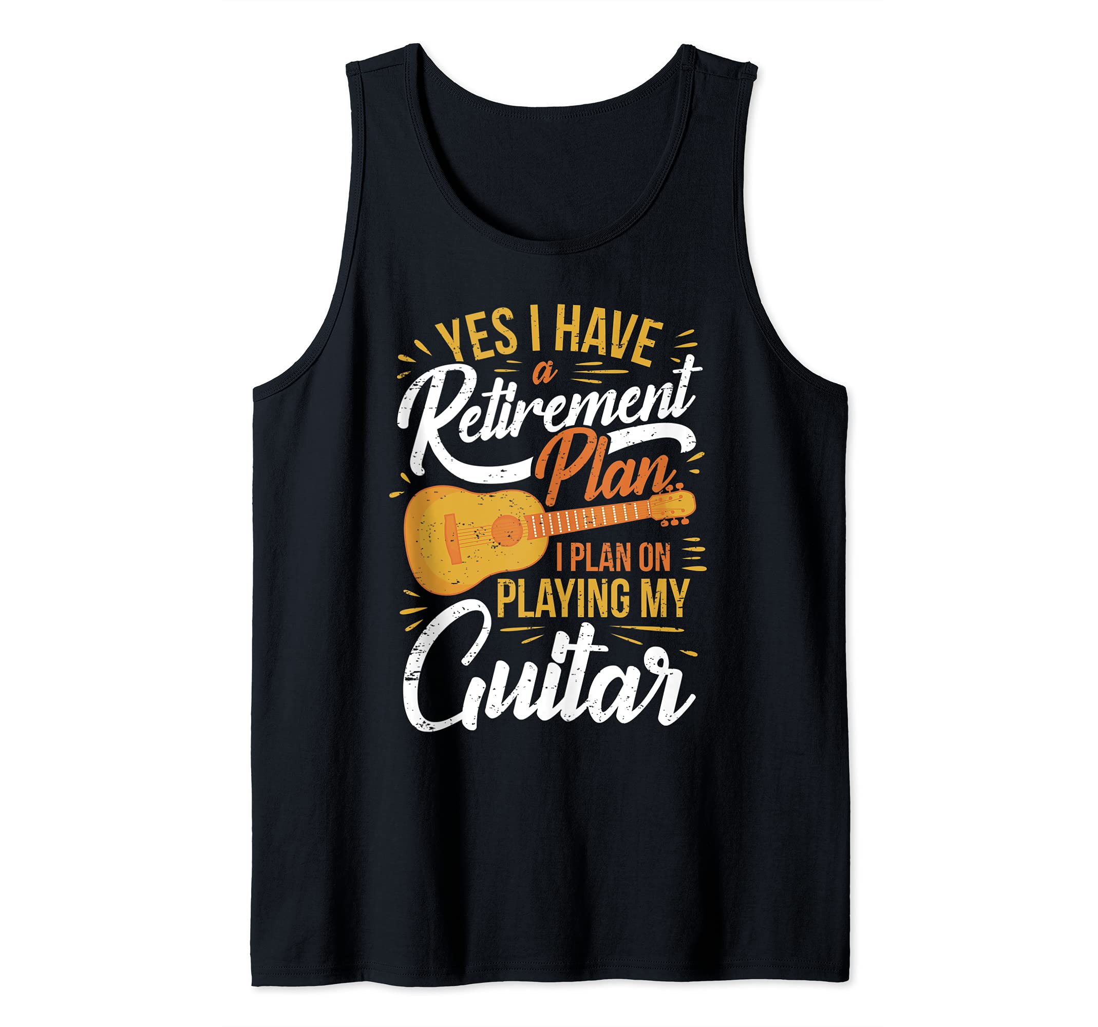 Retired Guitar Player Retirement Guitarist Old-Age Pension Tank Top