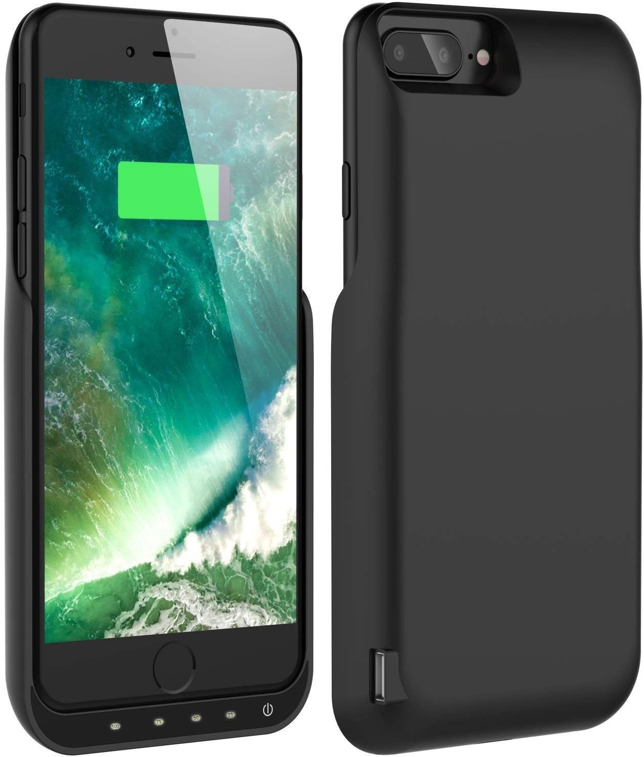 Shahn 10000 mAh Power Bank Case for iPhone 6 Plus iPhone 6s Plus, iPhone 7 Plus, iPhone 8 Plus.