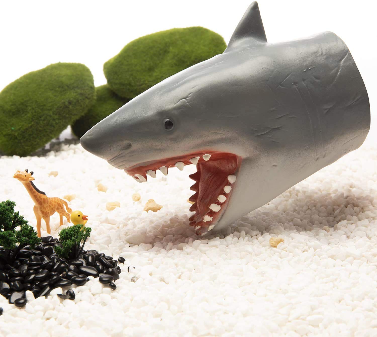Yolococa Shark Hand Puppet Realistic Latex Animal Hand Puppets for Children Instagram Toys