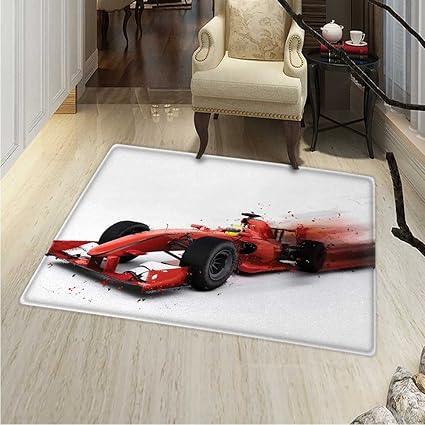 Amazon Com Cars Floor Mat Pattern Generic Formula Racing Car