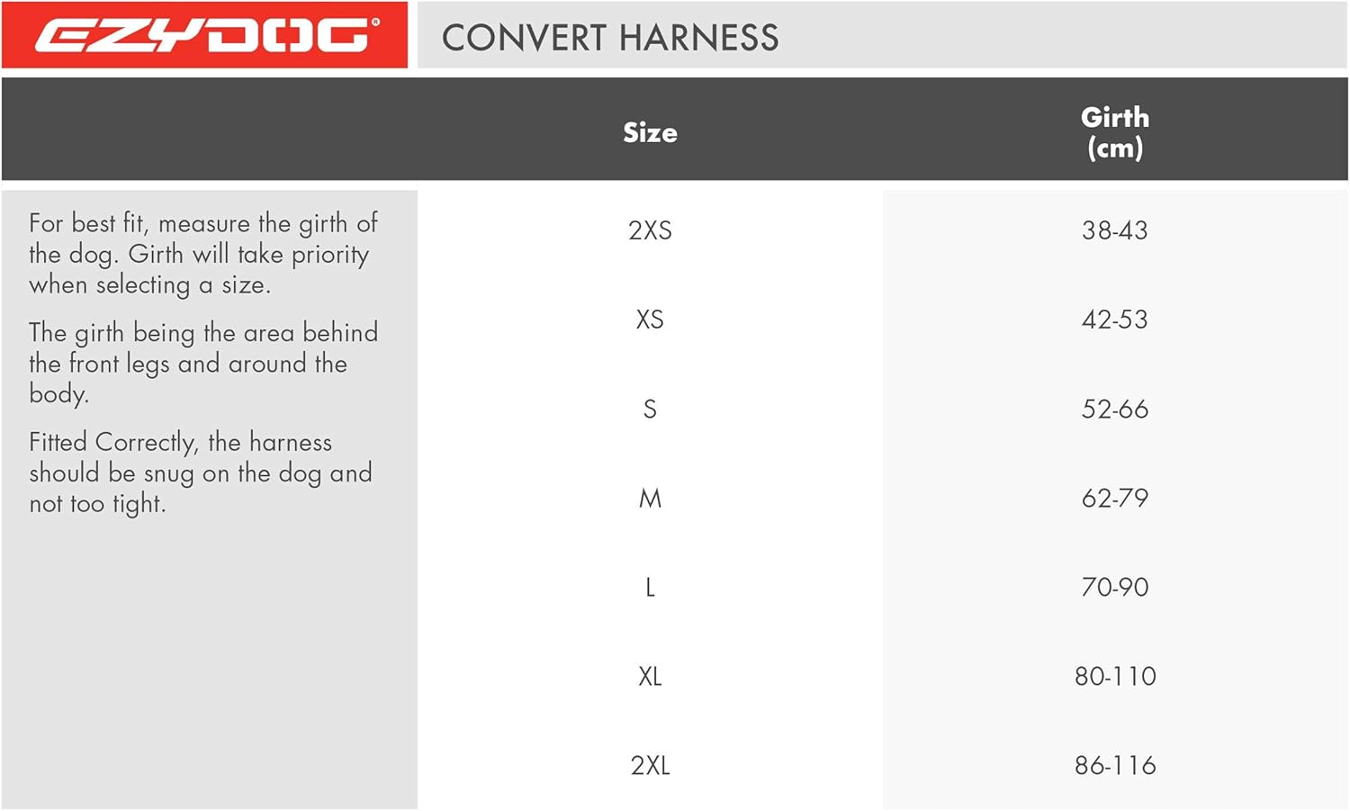 EzyDog Convert Harness, XS, Charcoal, X-Small - Image 3