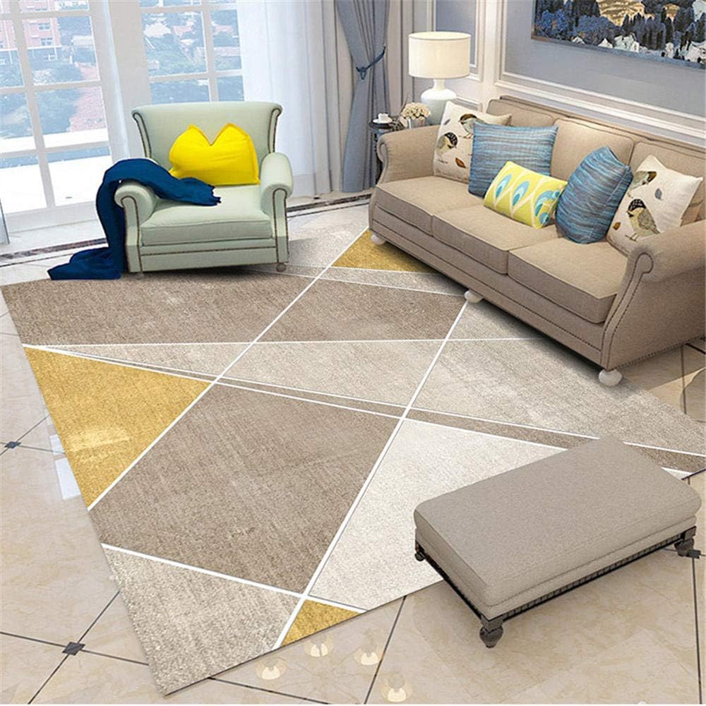DJHWWD Rug Modern Classic Style Carpet Yellow beige irregular pattern design soft and durable bedroom rug absorb water resistant to mites Parlor CarpetsBeige 60X90CM