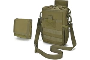 LEMUBEANE Molle Dump Pouch Roll-Up Drawstring Magazine Dump Bag Military Utility Belt Folding Ammo Pouch