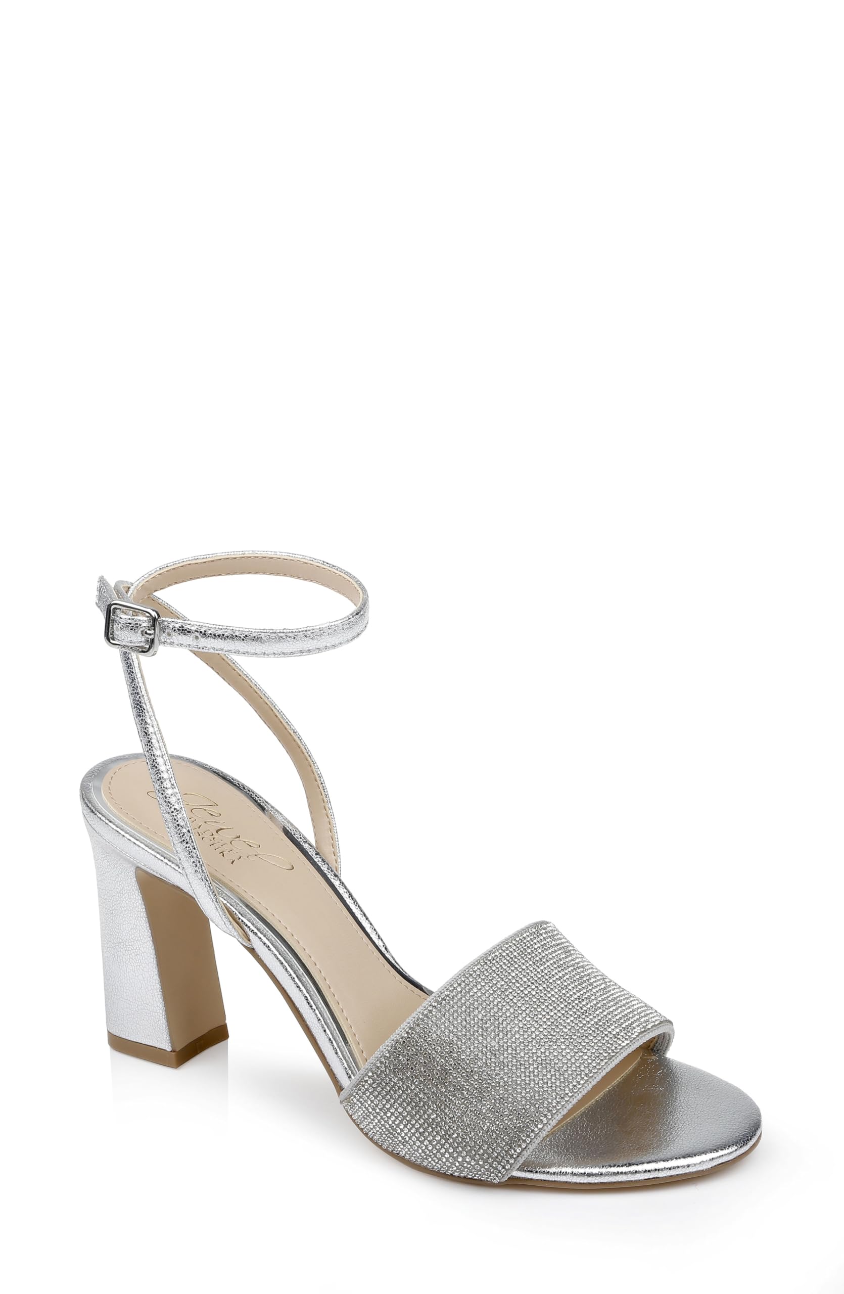 Photo 1 of Jewel Badgley Mischka Hattie Block Heel Sandal with Ankle Strap